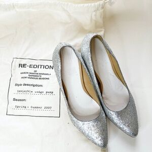 Margiela x HM, Silver Kitty Heels, Size 39